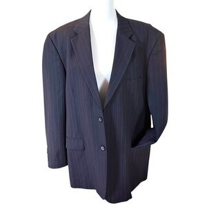 Pronto Uomo Sport Coat Navy Pinstripe 46R